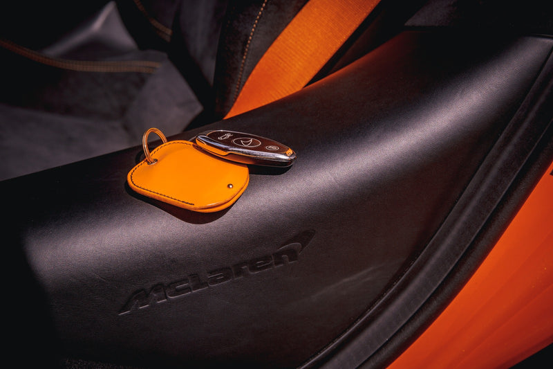 Orange and Black McLaren Vodafone Tracker Fob Holder Keyring