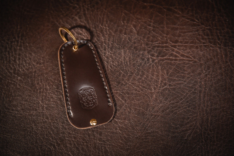 Shell Cordovan Porsche Tracker Fob Holder Keyring