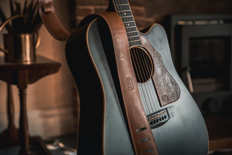 Bespoke Leather acoustic guitar strap