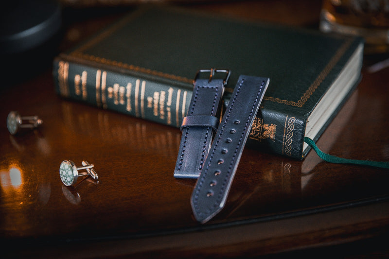 royal blue hand made watch strap