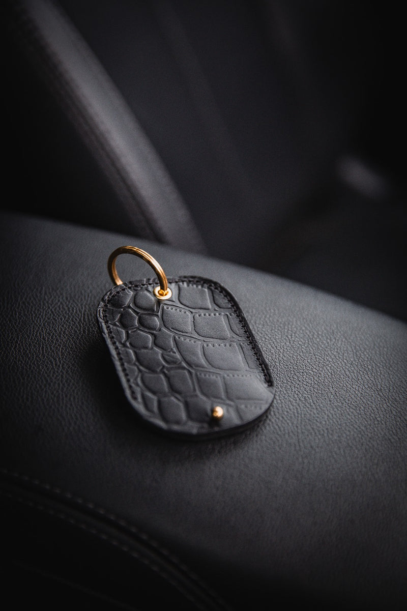 Black Crocodile Leather Vodafone Tracker Holders