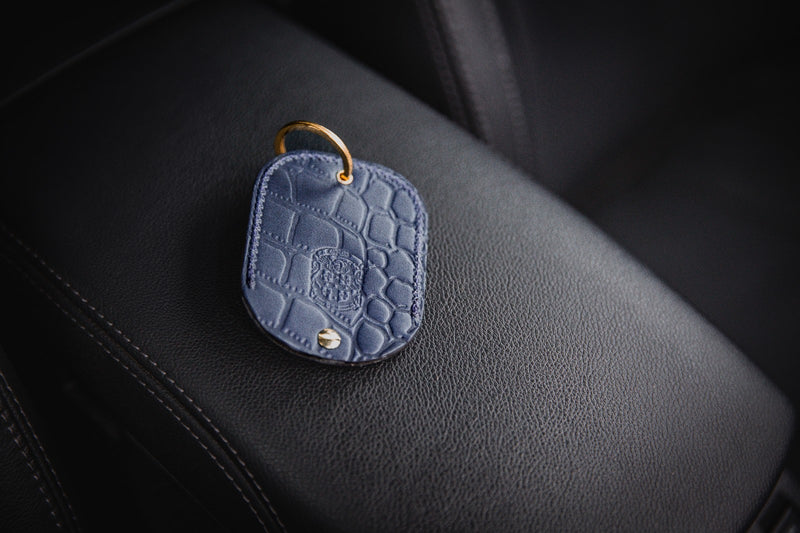 Royal Blue Back Crocodile Leather Vodafone Tracker Holders