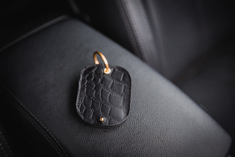 Black Crocodile Leather Vodafone Tracker Holders