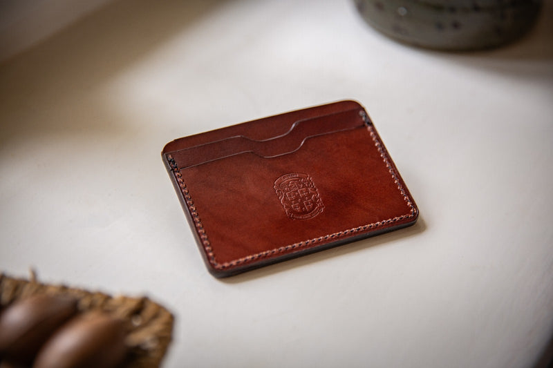 Bespoke leather card holder