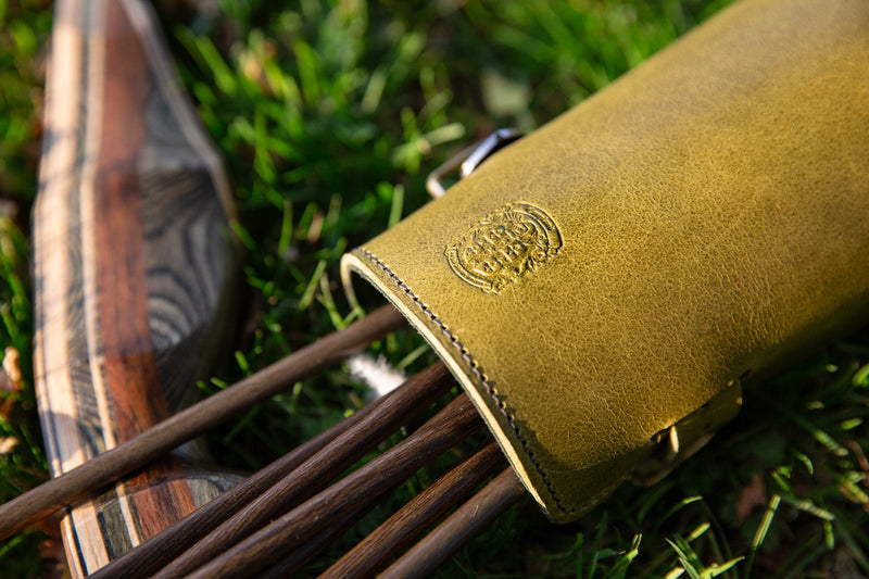 Leaf Green Leather Archery Armguard