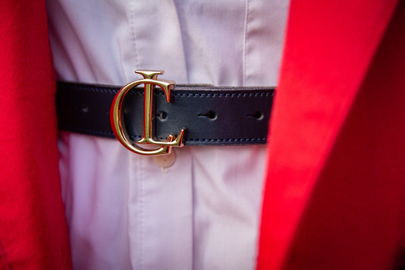 CL Signature Belt in Smooth Royal Blue Leather