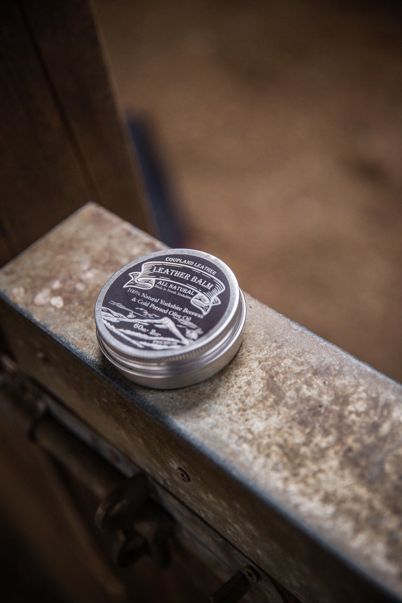 Traditional leather balm crafted for boots, bags, and accessories