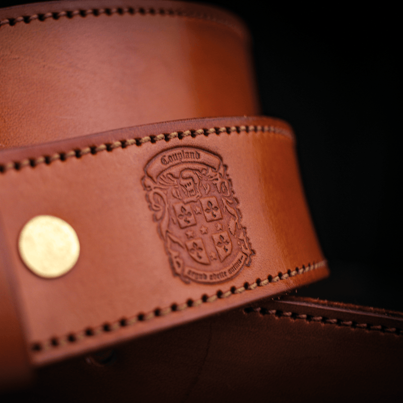 Hand dyed bespoke leather belt