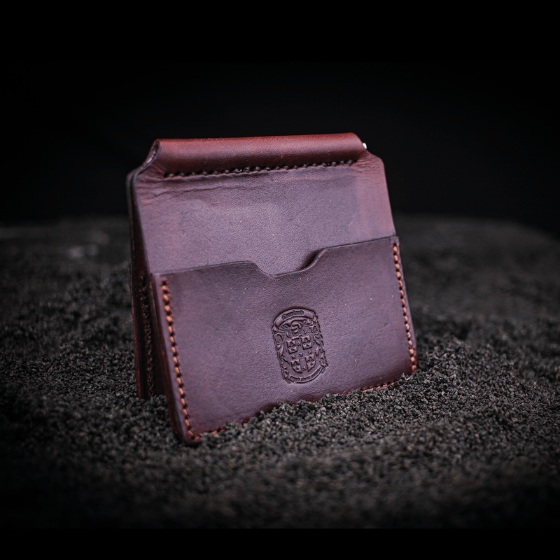 the jon leather wallet in brown with coupland crest