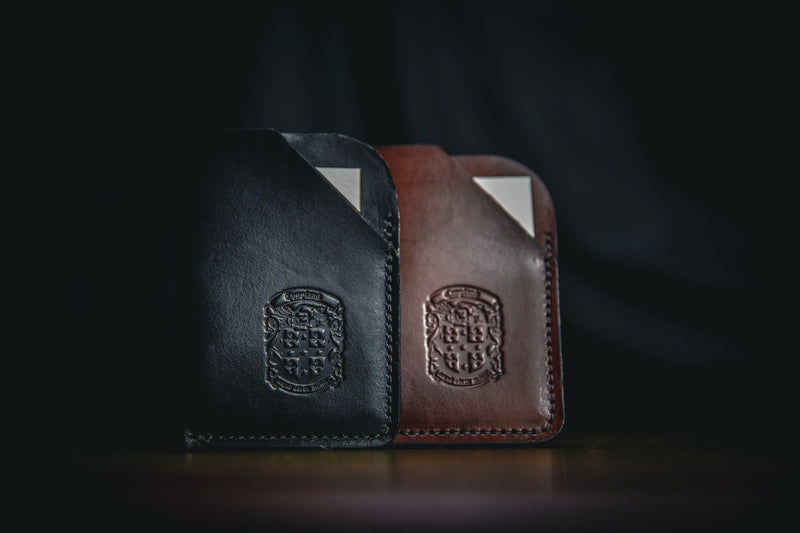 Coupland Leather brown and black leather Dave card wallet