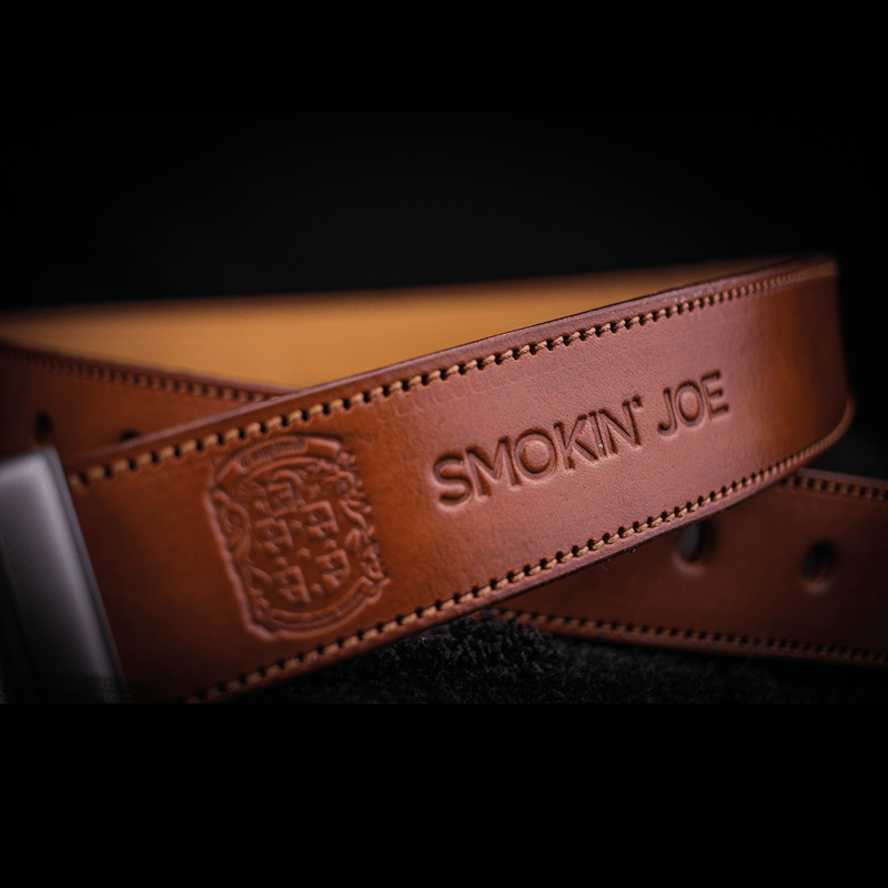 debossed leather belt example 