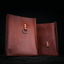 large leather builders belt pouch