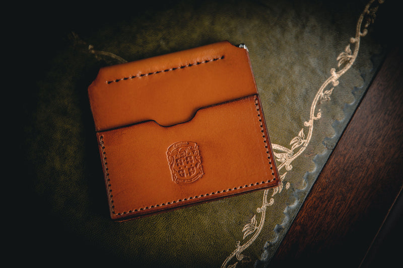 The jon leather wallet in tan with coupland crest