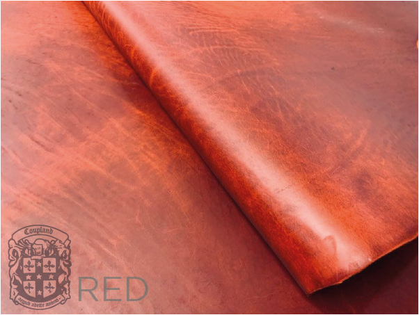 red distressed leather colour option