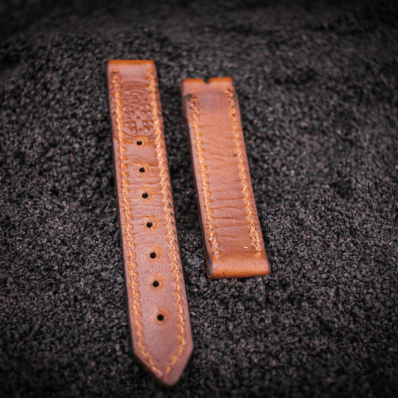 18 mm watch strap tan leather