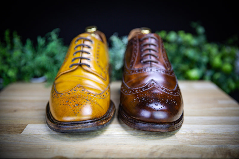 re-dye and polish leather shoe restoration before and after examples