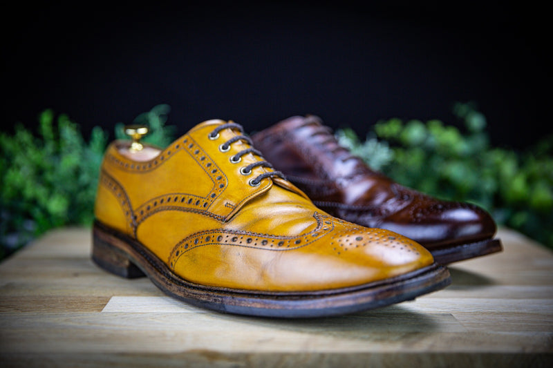 re-dye and polish leather shoe restoration after