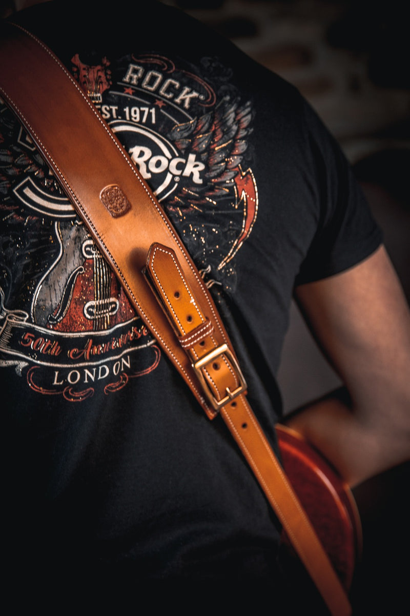 Leather Guitar Straps - THIN style
